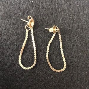 REAL SILVER 1” chain earrings